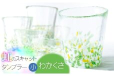 虹のスキャット【わかくさ】タンブラー小（Φ7.3cm×高さ8cm）　松ヶ岡ガラス工業