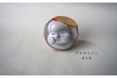 おかめちゃん置き物　No.38　陶 中村