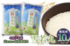 【令和7年産先行予約】 斎藤農場の特別栽培米 雪若丸 無洗米 10kg(5kg×2袋) 山形県鶴岡市 [K-7120]