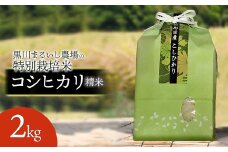 【令和7年産先行予約】 黒川まるいし農場の特別栽培米 コシヒカリ 2kg　山形県鶴岡市産　K-721