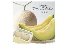 酒田の果物専門店厳選　庄内温室 大玉アールスメロン　4kg以上(2玉入) SB0659