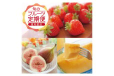 【3回定期便】農家直送 旬のフルーツ定期便2025 (いちご、庄内メロン、いちじく) SE0318