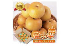 酒田産【特選】豊水梨　約3kg(6～9玉入) SA2638