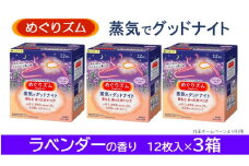 めぐりズム 蒸気でグッドナイト【ラベンダーの香り】　36枚(12枚入×3箱) SA2205