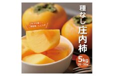 【先行予約】柿 種なし 約 5kg 25~31玉 庄内柿 果物 フルーツ 10月発送 11月発送 かき カキ 果物 果実 フルーツ フレッシュ 期間限定 贈答 ギフト 日本海 刈屋産 山形産 山形県産 木川果実店 山形 酒田 SA2566