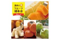 【4回定期便】酒田の季節のフルーツ頒布会 Ａコース2025 (大玉メロン、刈屋梨、庄内柿、ラ・フランス) SF0227