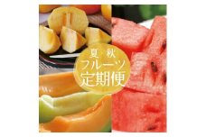 【3回定期便】自然の恵み　夏・秋フルーツ定期便2025 (小玉スイカ、彩りメロン［青肉・赤肉］、柿) SE0357