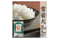 【12回定期便】雪若丸　5kg×12回(計60kg) JM SM0017