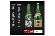 6銘柄から選べる純米酒2本セット　※1本目：初孫出羽の里　2本目：初孫魔斬 SA1961