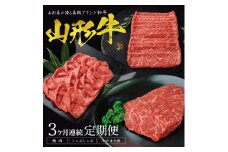 【3回定期便】山形牛もも堪能定期便　(焼肉用、しゃぶしゃぶ用、かたまり肉 各400g)　計1.2kg SI0033