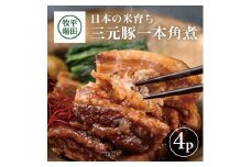 【平田牧場】 三元豚 一本角煮 180g×4パック SB0565
