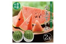 庄内産 小玉すいか　約3kg(2玉入) 品種おまかせ SA2575