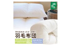 【寒がりのあなたへ】衿元足元あったか羽毛布団（セミダブル） SY0023