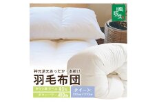 【寒がりのあなたへ】衿元足元あったか羽毛布団（クイーン） SY0025