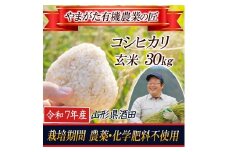令和7年産【玄米】 栽培期間中農薬不使用 コシヒカリ 30kg〔やまがた有機農業の匠〕 HA SP0014