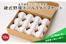 全天候型コードレ（合皮）硬式野球ボール1ダースセット F3S-0628