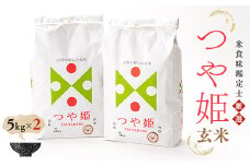 米食味鑑定士厳選 新庄産米「つや姫」（玄米）10kg（5kg×2袋） 米 お米 おこめ 山形県 新庄市 F3S-0473
