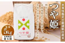 【定期発送】米食味鑑定士厳選 新庄産 つや姫（玄米）5kg【全6回】 米 お米 おこめ 山形県 新庄市 F3S-1432