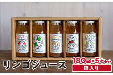 リンゴジュース 180ml×5本セット 入学祝い 卒業祝い 就職祝い 退職祝い 贈り物 贈答 ギフト 人気 誕生日 プレゼント 母の日 父の日 山形県 新庄市 F3S-1652