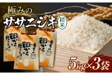 【先行予約】 令和6年産 極みのササニシキ（精米） 15kg（5kg×3） 米 お米 おこめ 山形県 新庄市 F3S-2172