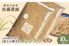【最上の輝き】コシヒカリ 玄米 5kg×2袋 米 お米 おこめ 山形県 新庄市 F3S-1650