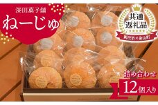 【新庄市×金山町 共通返礼品】深田菓子舗 ねーじゅ詰め合わせ 12個入 F3S-1905