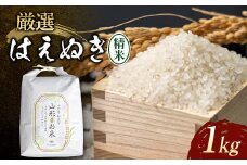 【先行予約】令和7年産米 厳選はえぬき（精米）1kg 米 お米 おこめ 山形県 新庄市 F3S-2376