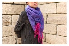 セレブを魅了する【極細モヘヤ糸】 フーガ大判ストール（パープル）　090-H-SS028-PU
