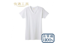 【グンゼ 快適工房】半袖肌着 男性用 V首 ホワイト Sサイズ（3枚セット）　012-H-GZ001-VS