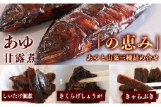 国産の厳選素材にこだわった 鮎と山菜三種佃煮の詰め合わせ「の恵み」（鮎甘露煮・きくらげしょうが・しいたけ佃煮・きゃらぶき） 【 お取り寄せ グルメ 和食 おかず 惣菜 魚 煮魚 魚料理 ご飯のお供 肴 おつまみ 晩酌 詰合せ セット 東北 山形県 】　012-G-MH002