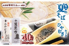 創業百年の老舗 夏のそばとひやむぎセット 40人前 （計20束） 亀山製麺所　 015-F-KY011