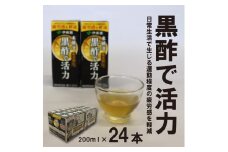 伊藤園 黒酢で活力 200ml×24本（1ケース） 機能性表示食品 《甘味料・香料・保存料なし》 ／ 本醸造 栄養 ソフトドリンク 紙パック 国内製造　012-G-IT003