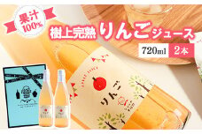 《ギフト箱》 樹上完熟 りんごジュース 720ml×2本セット　012-G-NG004