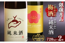 銀嶺月山 こだわり梅酒と純米酒セット（720ml×2本）　015-E-GS025