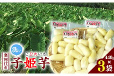 令和7年産 洗い里芋 「子姫芋（こひめいも）」 1.3kg以上 （440g×3袋） 山形県産 2025年産 【2025年9月下旬頃から11月上旬頃配送予定】　013-B-CS002
