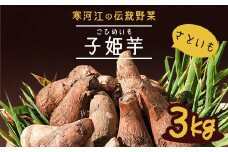 やまがた伝統野菜 「子姫芋（里芋）」3kg 《土付き》 山形県産 令和7年産 【2025年11月中旬頃から順次発送予定】　012-B-MM037