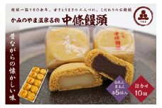 中條饅頭　黒あん、白あん詰合せ　合計１０個　0133-2304