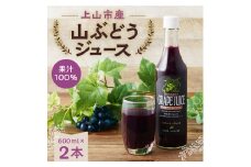 美味しい上山・山ぶどうジュース（原液）６００ｍｌ×２本　0140-2508
