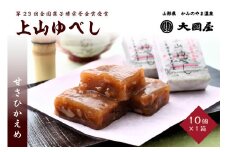◆第２３回全国菓子博栄誉金賞受賞◆　上山ゆべし　１０個×１箱　0005-2504