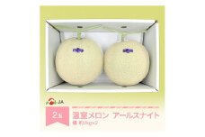 【先行予約】温室メロン 令和7年産 2025年産 アールスナイト 2玉 優 約4kg 果物 ja-meanx2