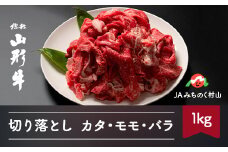 特選山形牛 切り落とし カタ モモ バラ 1kg 1000g 牛肉 黒毛和牛 ja-gnkox1000