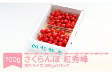 先行予約 さくらんぼ 紅秀峰 秀2Lサイズ 700g (350gx2) バラ詰め化粧箱 2026年産 令和8年産 山形県産 ns-bss2b700