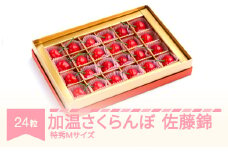 先行予約 加温 さくらんぼ 佐藤錦 特秀Mサイズ プレゼント ギフト チョコ箱入 24粒 2026年産 令和8年産 山形県産 ns-sntmc24