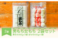 もち 餅 国産 手作り 杵つき 丸もち 切りもち 男もち 女もち こめやかた 各1袋 合計2袋セット 2026年2月上旬〜2月下旬 ky-mcmwx2-b