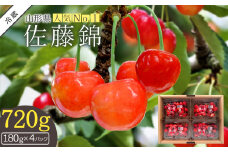 【2025年6月発送分先行受付】さくらんぼ佐藤錦720g（ML混合・180g×4パック詰）_H223(R7)