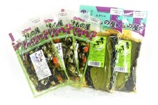 山形のお漬物セット（丸なす漬３種・青菜漬・おみ漬）_E059