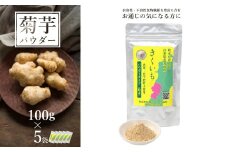 長井産菊芋（きくいも）パウダータイプ(粉末)100g×5袋_E137