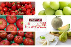 【2025年6月～12月発送分先行受付】【定期便5回】山形旬の果物6選（佐藤錦/メロン/シャインマスカット/シナノスイート/ラ・フランス&ふじりんごセット）_H148(R7)