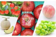 【2025年6月～12月発送】【定期便5回】山形旬の果物5選（佐藤錦/メロン/桃/シャインマスカット/りんご）_H243(R7)
