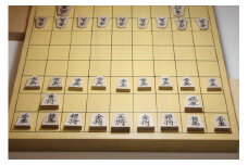 07-22-008　将棋駒と将棋盤のセット(押駒・1寸盤)